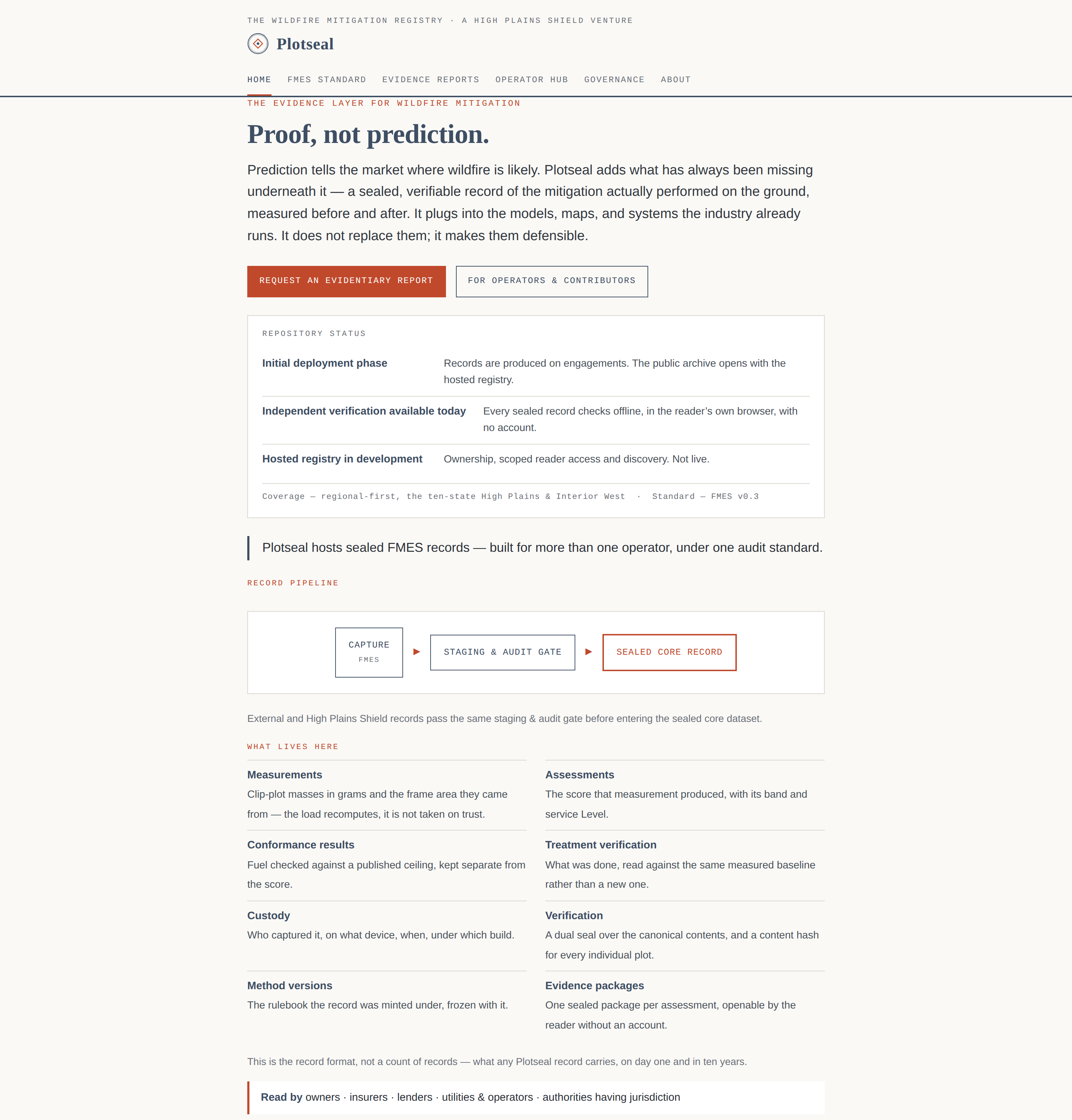 PlotSeal registry